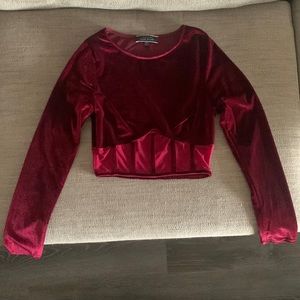 Velvet crop top